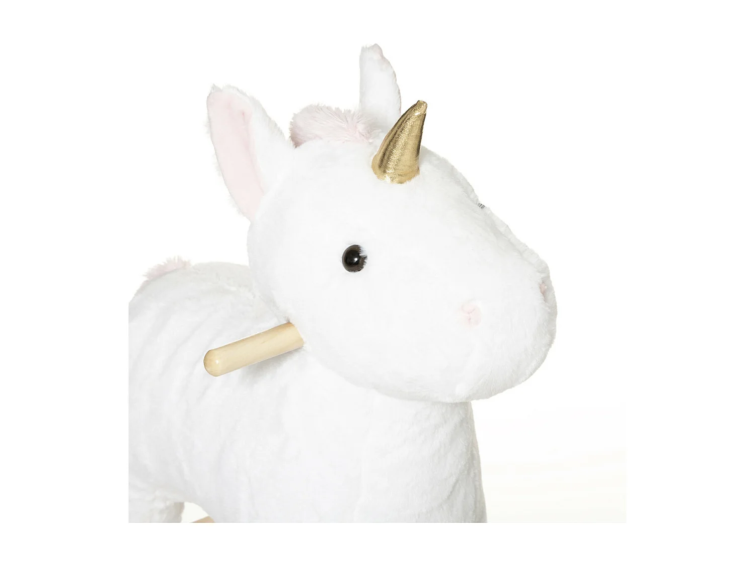 Cheval à bascule Licorne blanche et rose H 55 cm