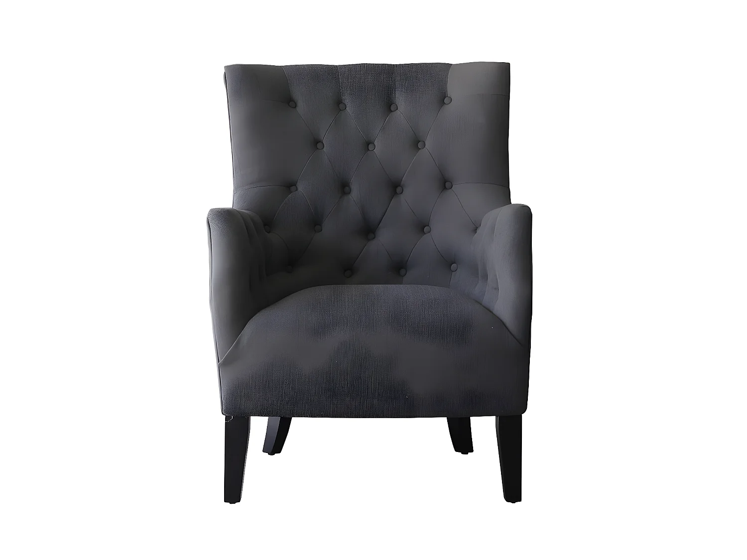 Sillón escandinavo "Duchesse" en tela - Gris