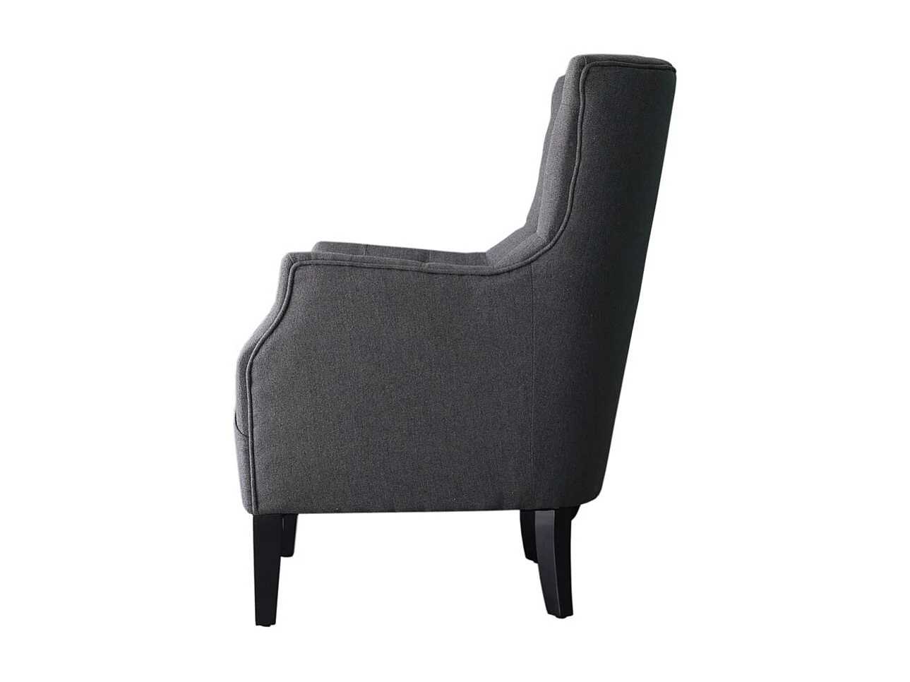 Fauteuil Scandinave Tissu "Duchesse" - 76 x 83 x 100,5 cm - Gris
