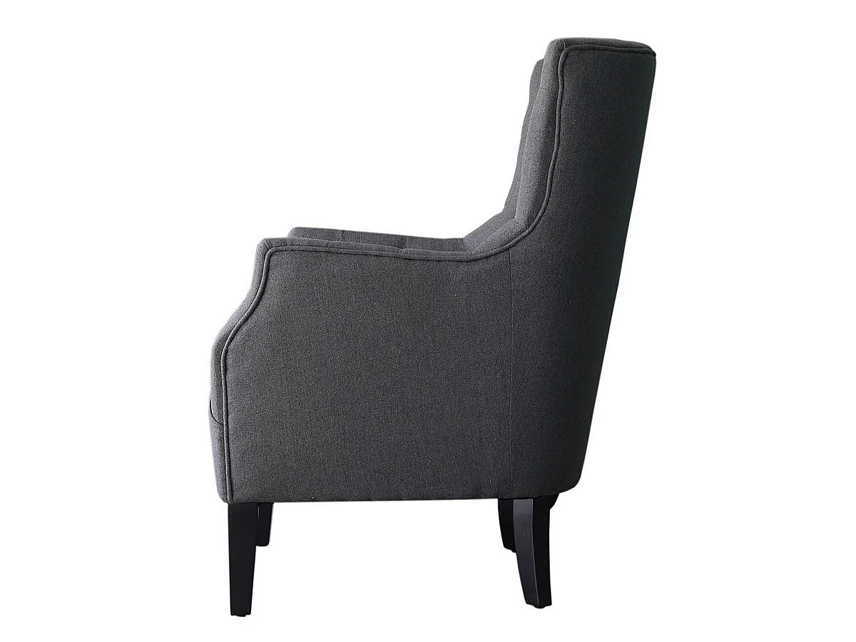 Poltrona Escandinava Tecido "Duchesse" - 76 x 83 x 100,5 cm - Cinza
