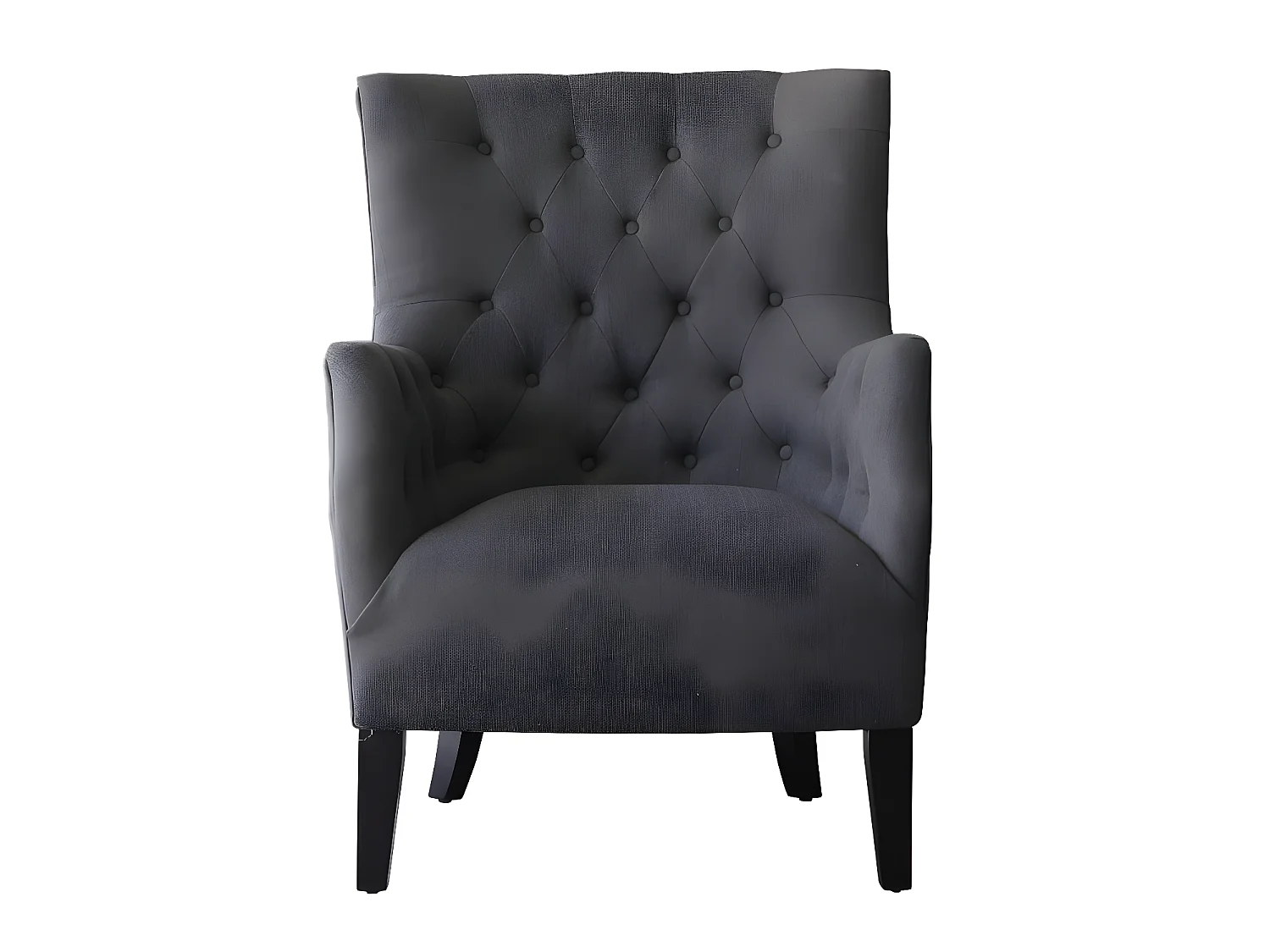 Fauteuil Scandinave Tissu "Duchesse" - 76 x 83 x 100,5 cm - Gris