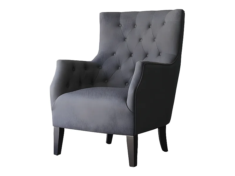 Stoel fauteuil Scandinavisch design stof "Duchesse" - 76 x 83 x 100,5 cm - Grijs