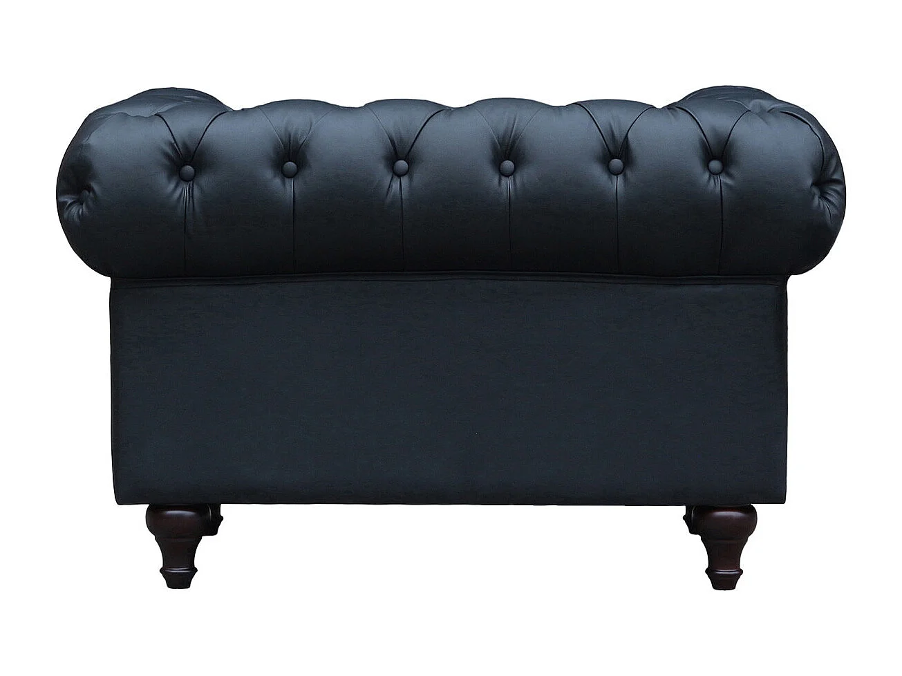 Fauteuil Chesterfield "Aliza" - 111 x 82 x 70 cm - Noir