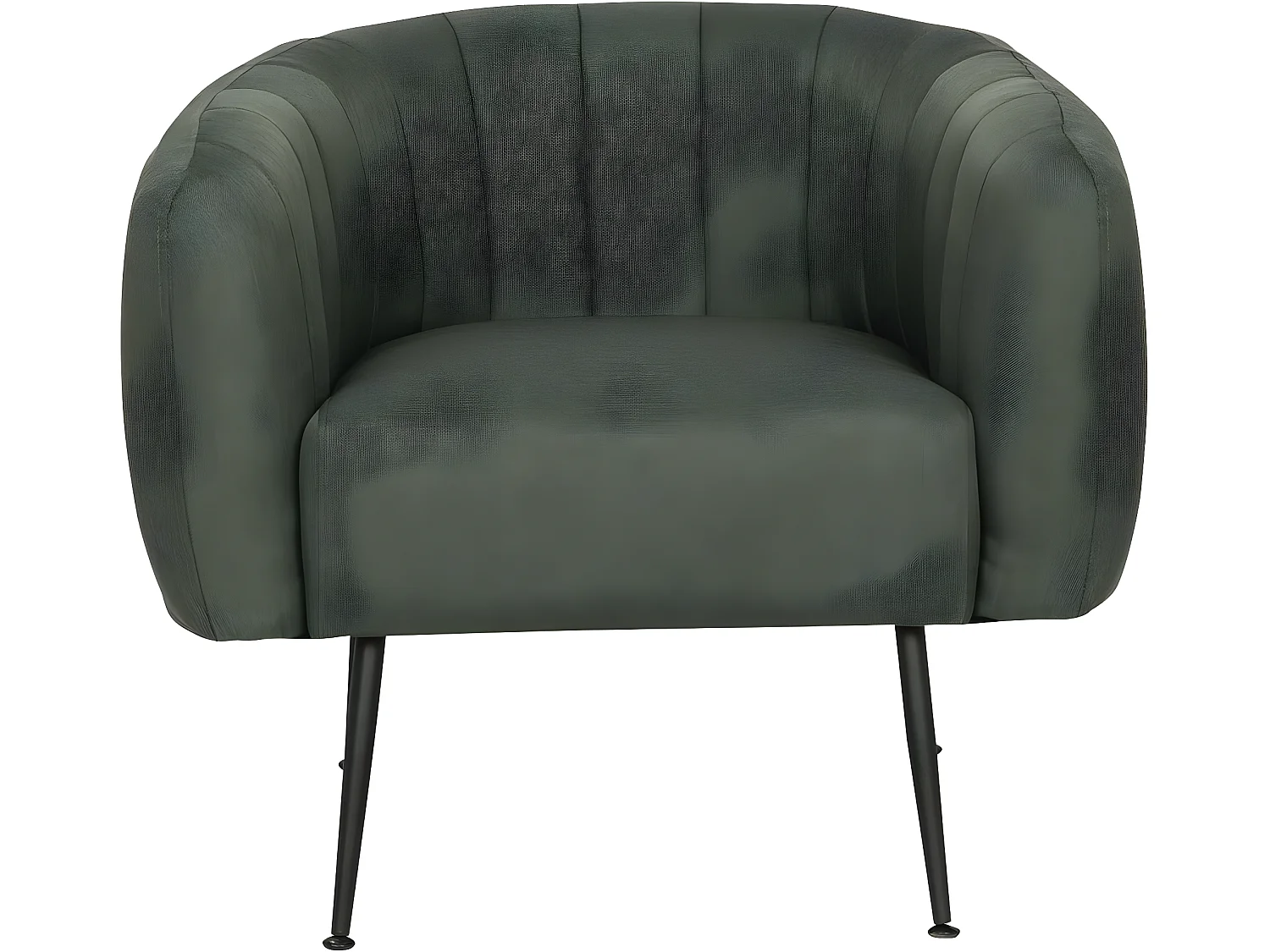 Sillón de tela "Diana" -  81 x 73 x 72 cm - Gris oscuro