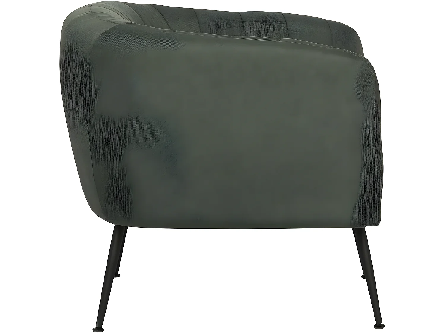 Sillón de tela "Diana" -  81 x 73 x 72 cm - Gris oscuro