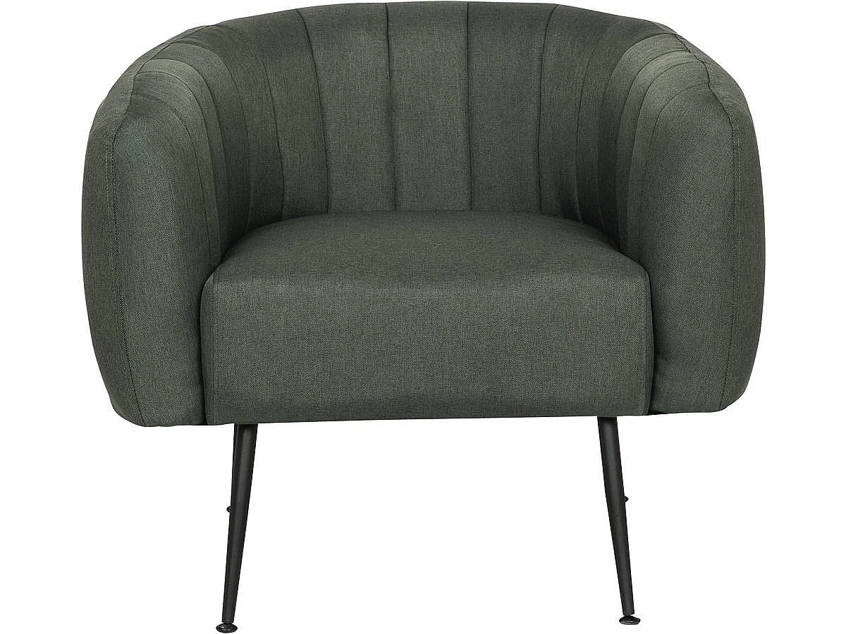 Sillón de tela "Diana" -  81 x 73 x 72 cm - Gris oscuro