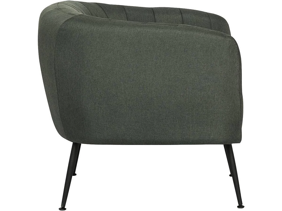 Sillón de tela "Diana" -  81 x 73 x 72 cm - Gris oscuro