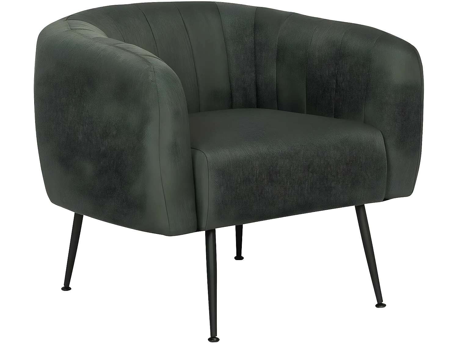 Stoel fauteuil stof "Diana" - 1 zits - Grijs Donkergrijs