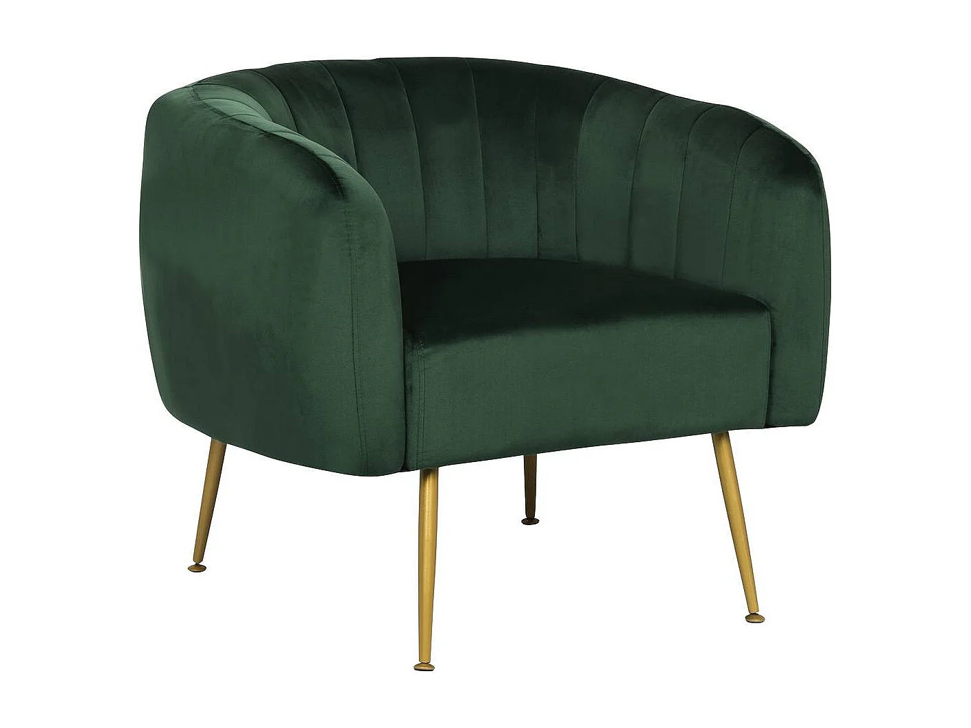 Fauteuil en velours "Diana" - 1 place - Vert