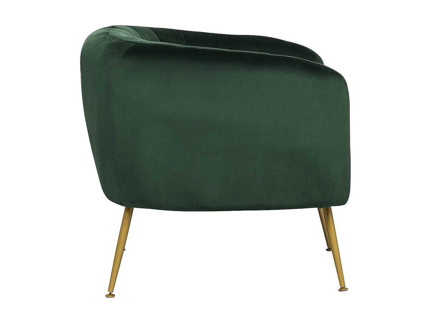 Fauteuil en velours "Diana" - 1 place - Vert
