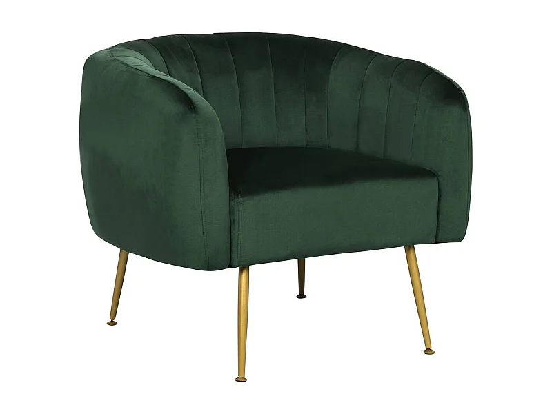 Fauteuil en velours "Diana" - 1 place - Vert