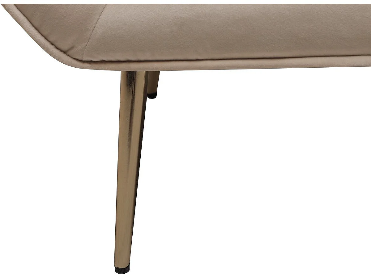 Fauteuil en velours "Austin" - 79 x 71 x 79.5 cm - Beige