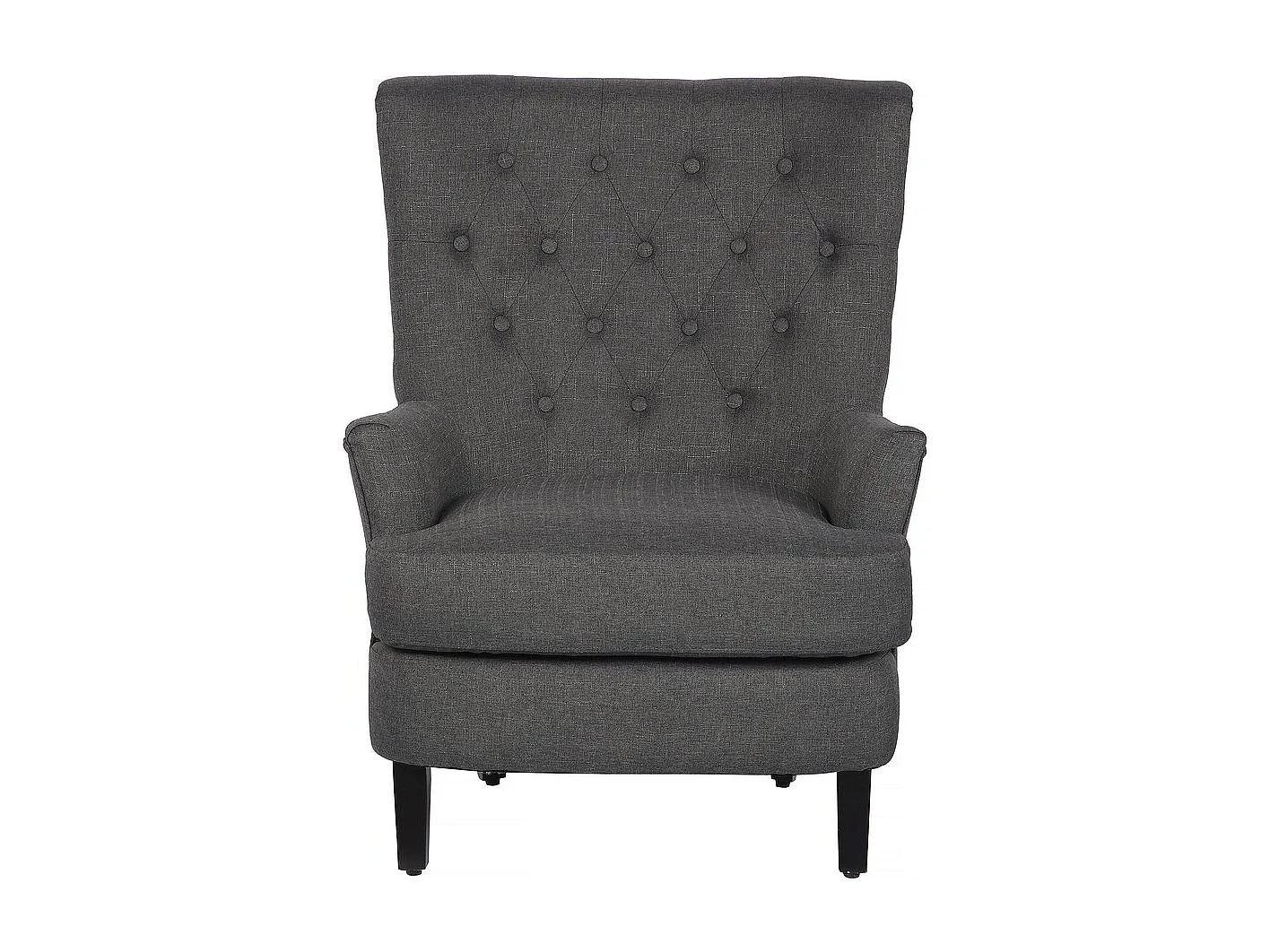 Poltrona "Arhus" em tecido cinza escuro para uma decoração elegante