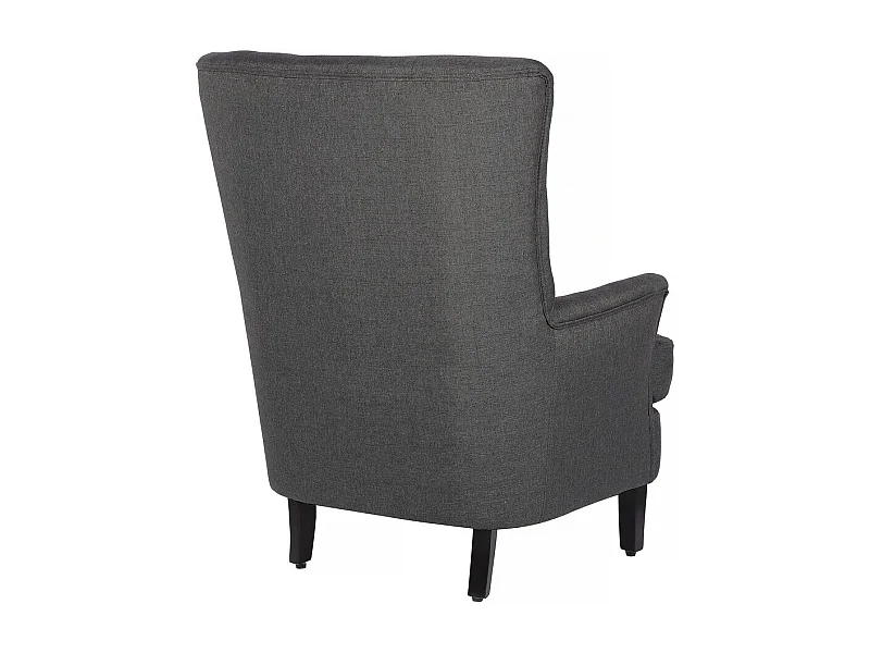 Fauteuil "Arhus" in donkergrijze stof voor een elegante inrichting