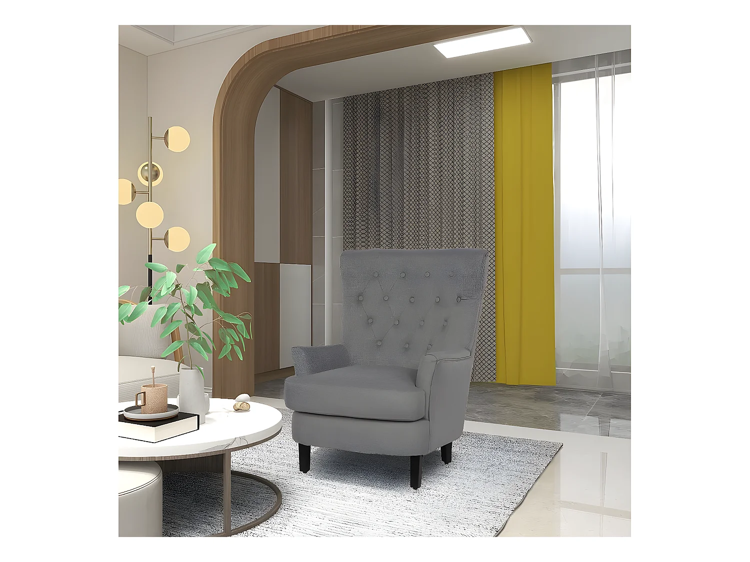 Sillón "Arhus" - 1 plaza - Gris