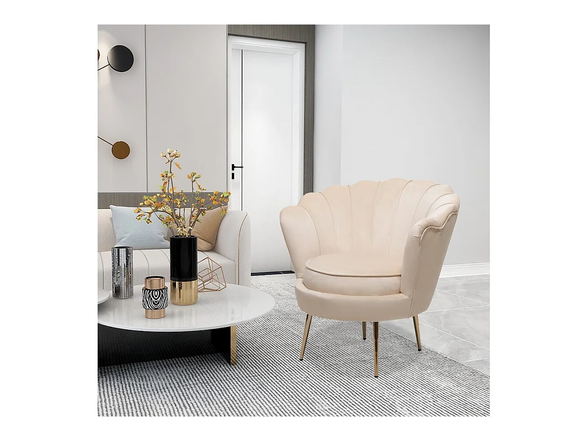 Poltrona de veludo "Floria" - Confortável e elegante para o seu interior