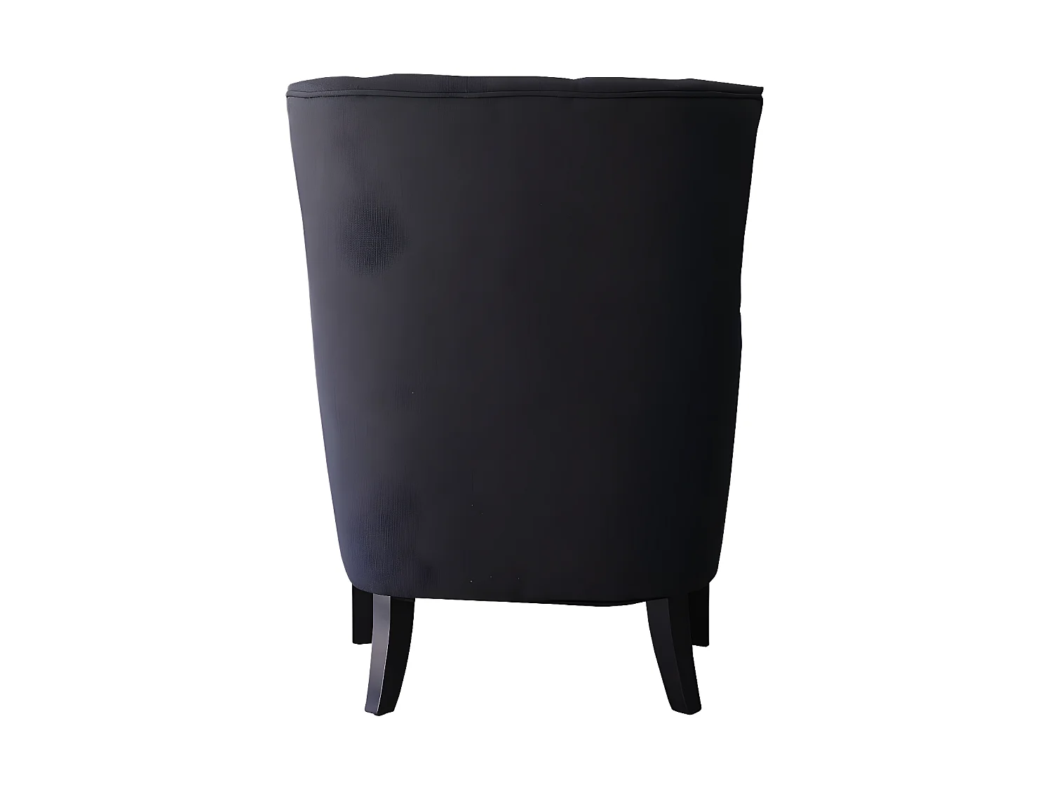 Poltrona Escandinava Tecido "Duchesse" Preto - Confortável e Robusta em Madeira de Eucalipto