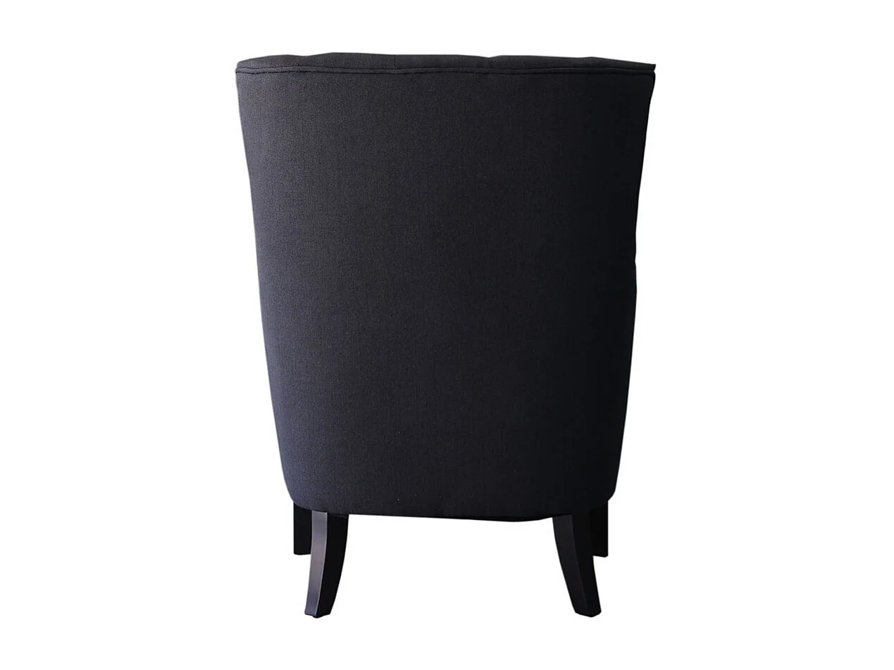 Stoel fauteuil Scandinavisch design stof "Duchesse" - 76 x 83 x 100,5 cm - Zwart