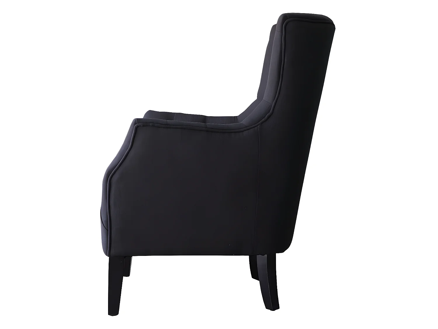 Stoel fauteuil Scandinavisch design stof "Duchesse" - 76 x 83 x 100,5 cm - Zwart