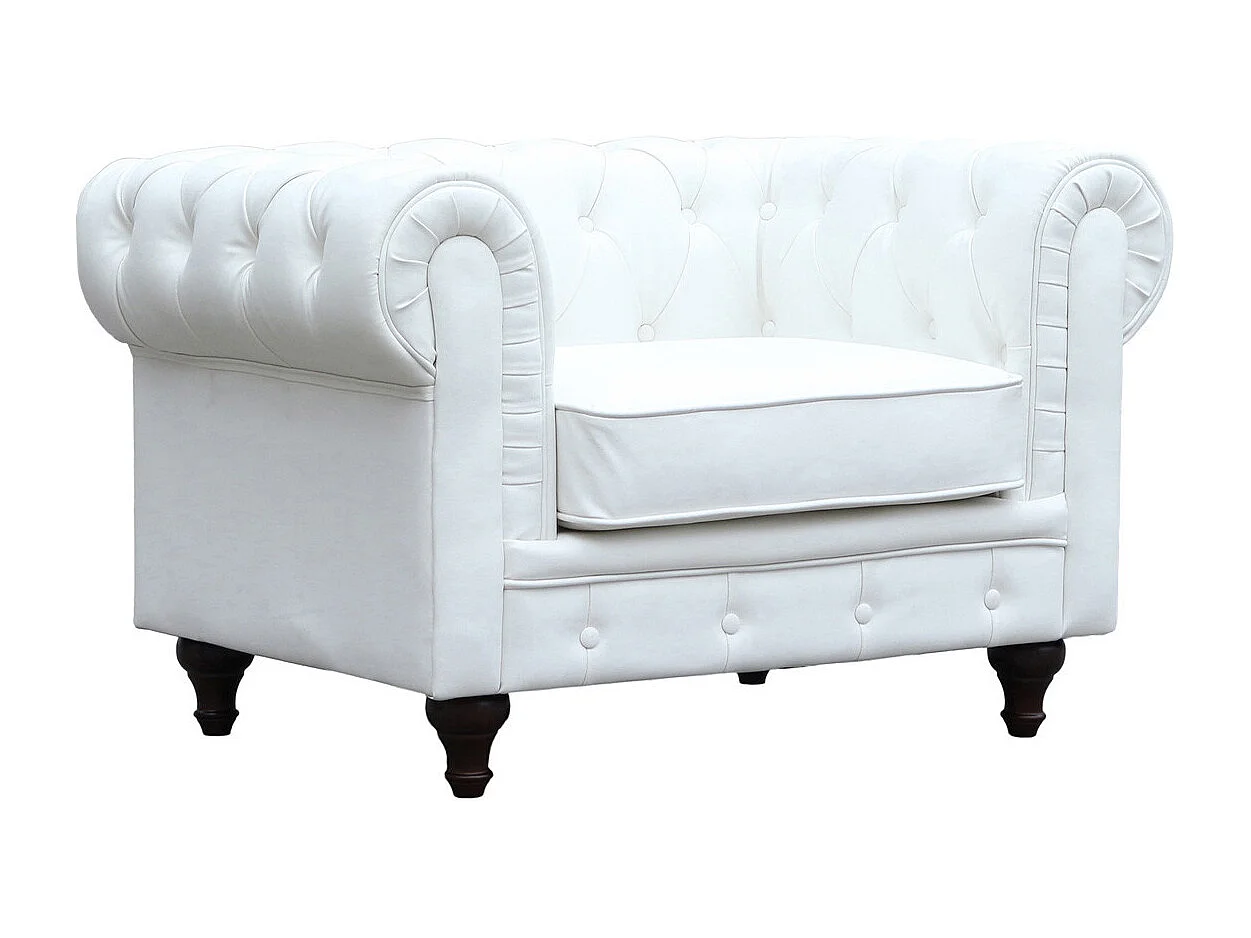Sillón Chesterfield "Aliza" - Blanco