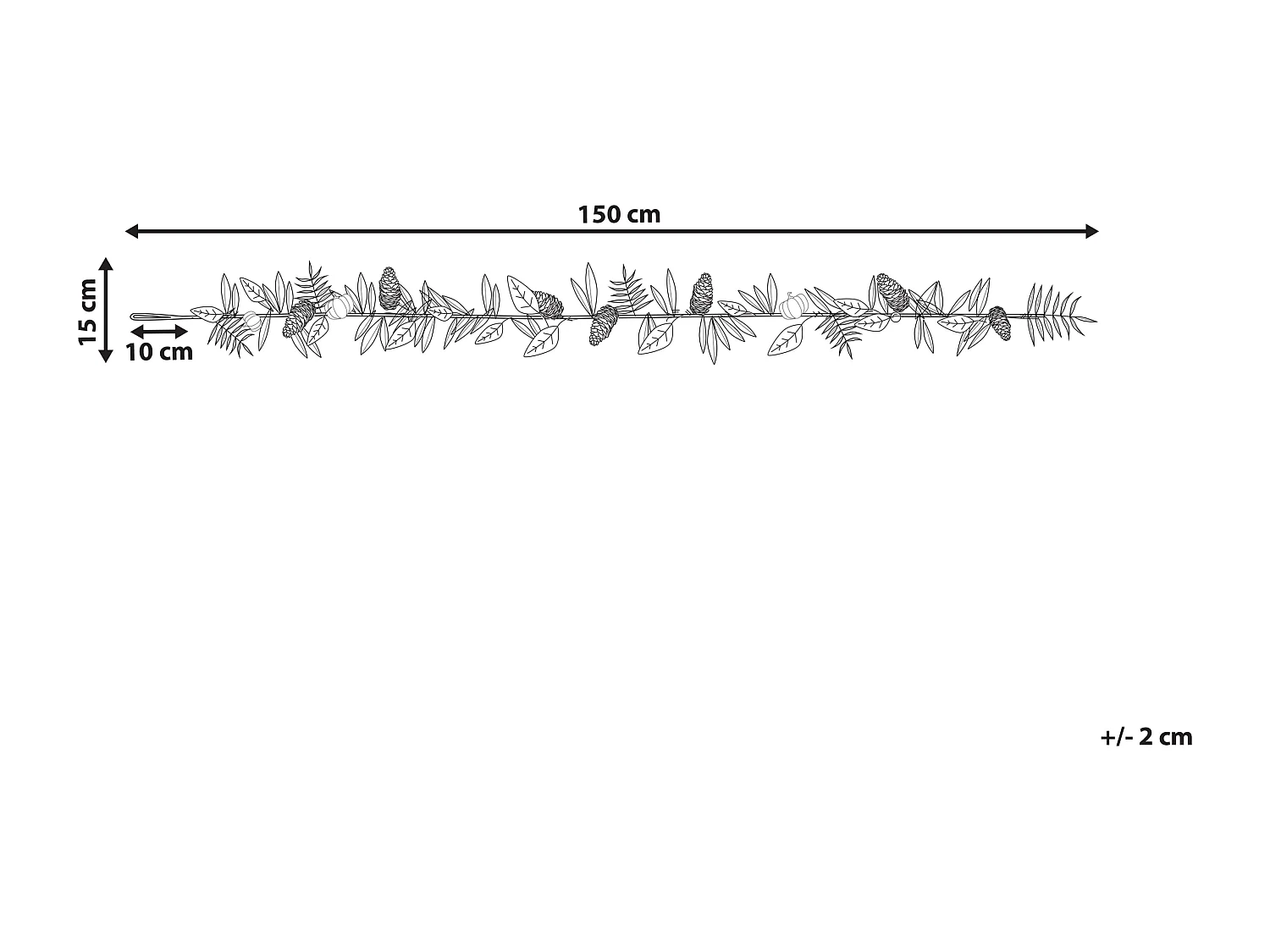 Guirlande 150 cm MARBELLA 150 cm Orange