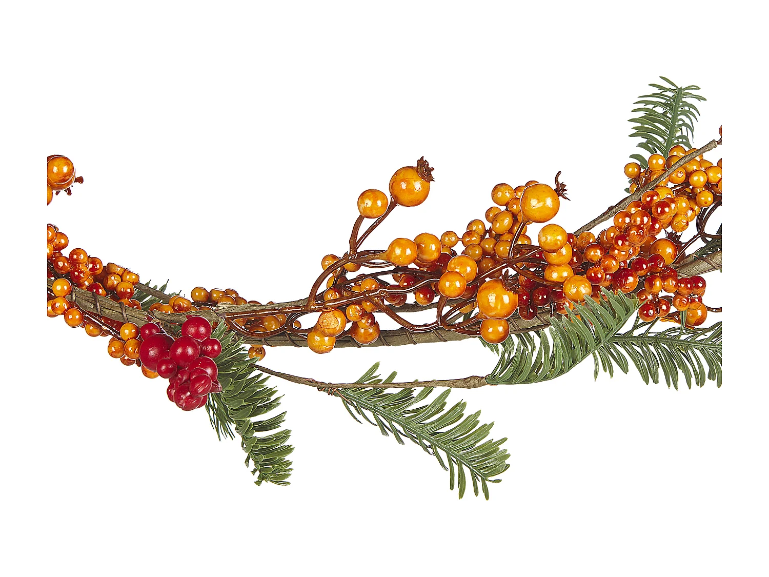 Festone natalizio verde e arancione 150 cm OURENSE