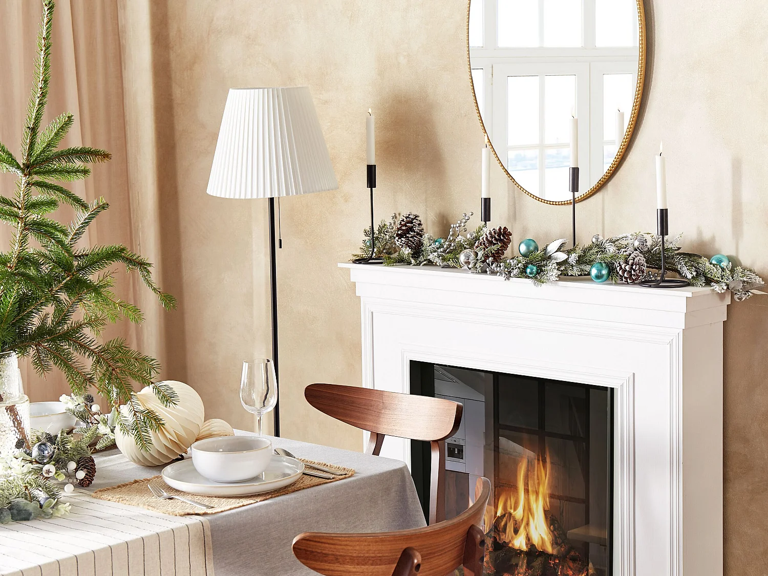 Guirlande de Noël LLEIDA 150 cm Argenté