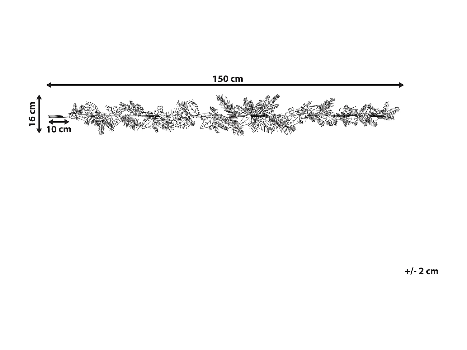 Guirlande de Noël TERRASSA 150 cm Multicolore