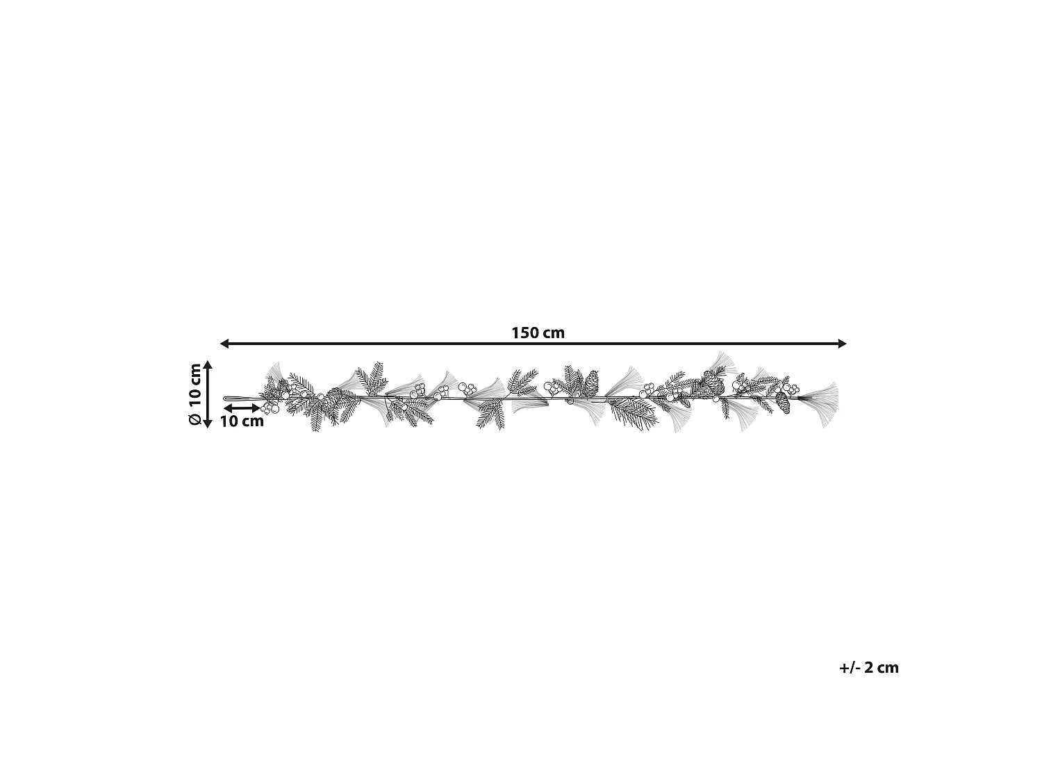 Guirlande groen/goud 150 cm MURCJA