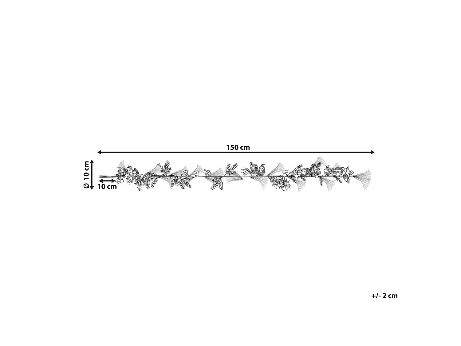 Guirlande groen/goud 150 cm MURCJA