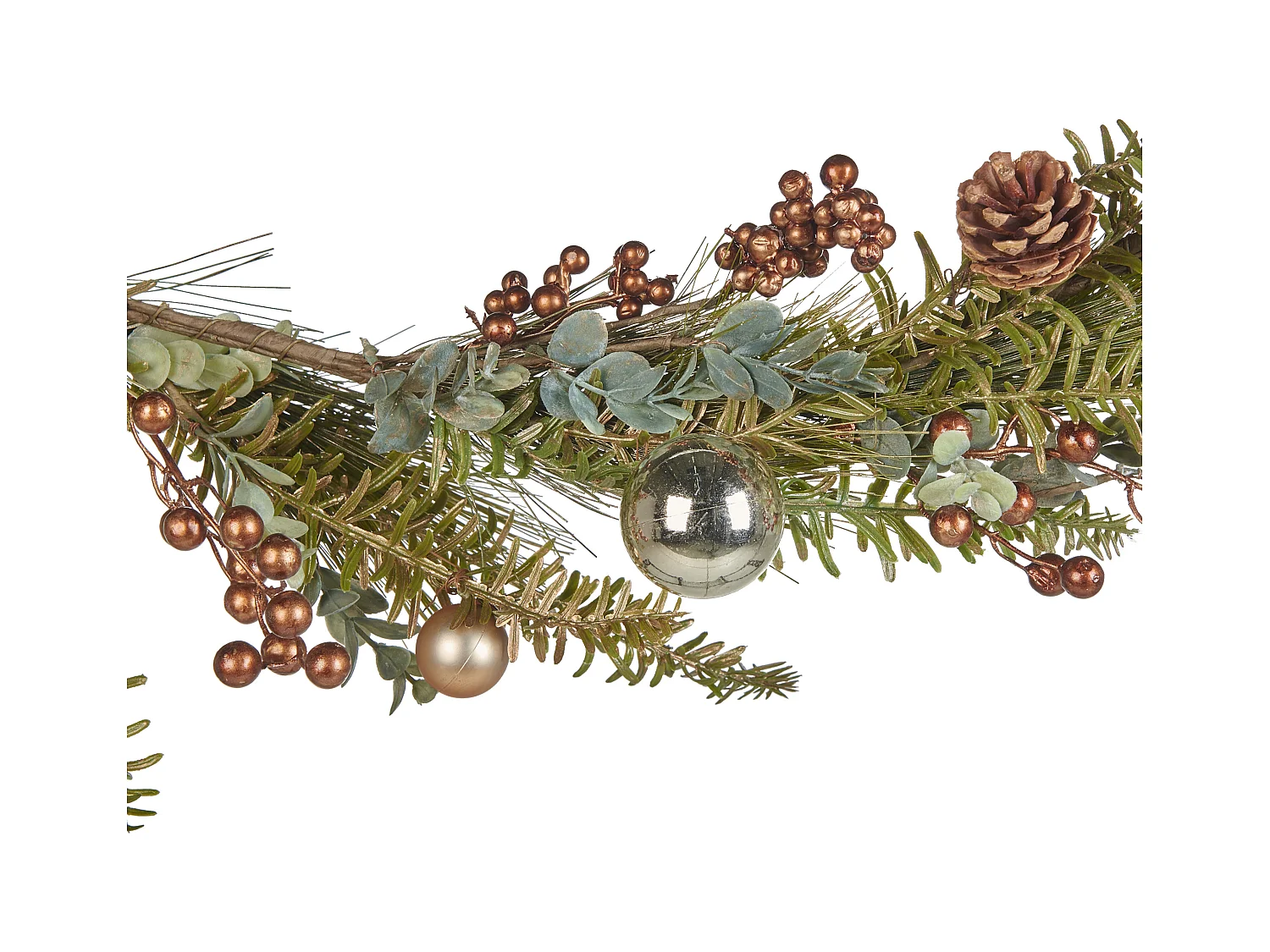 Świąteczna girlanda 150 cm zielono-miedziana ROTA
