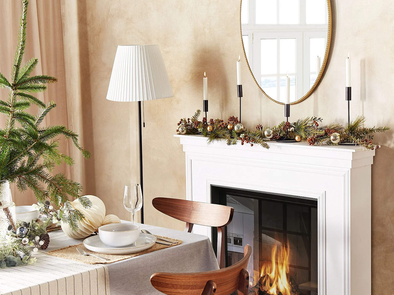 Weihnachtsgirlande grün / kupfer 150 cm ROTA