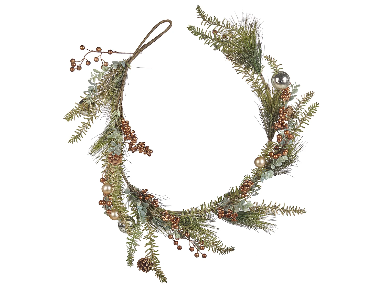 Weihnachtsgirlande grün / kupfer 150 cm ROTA