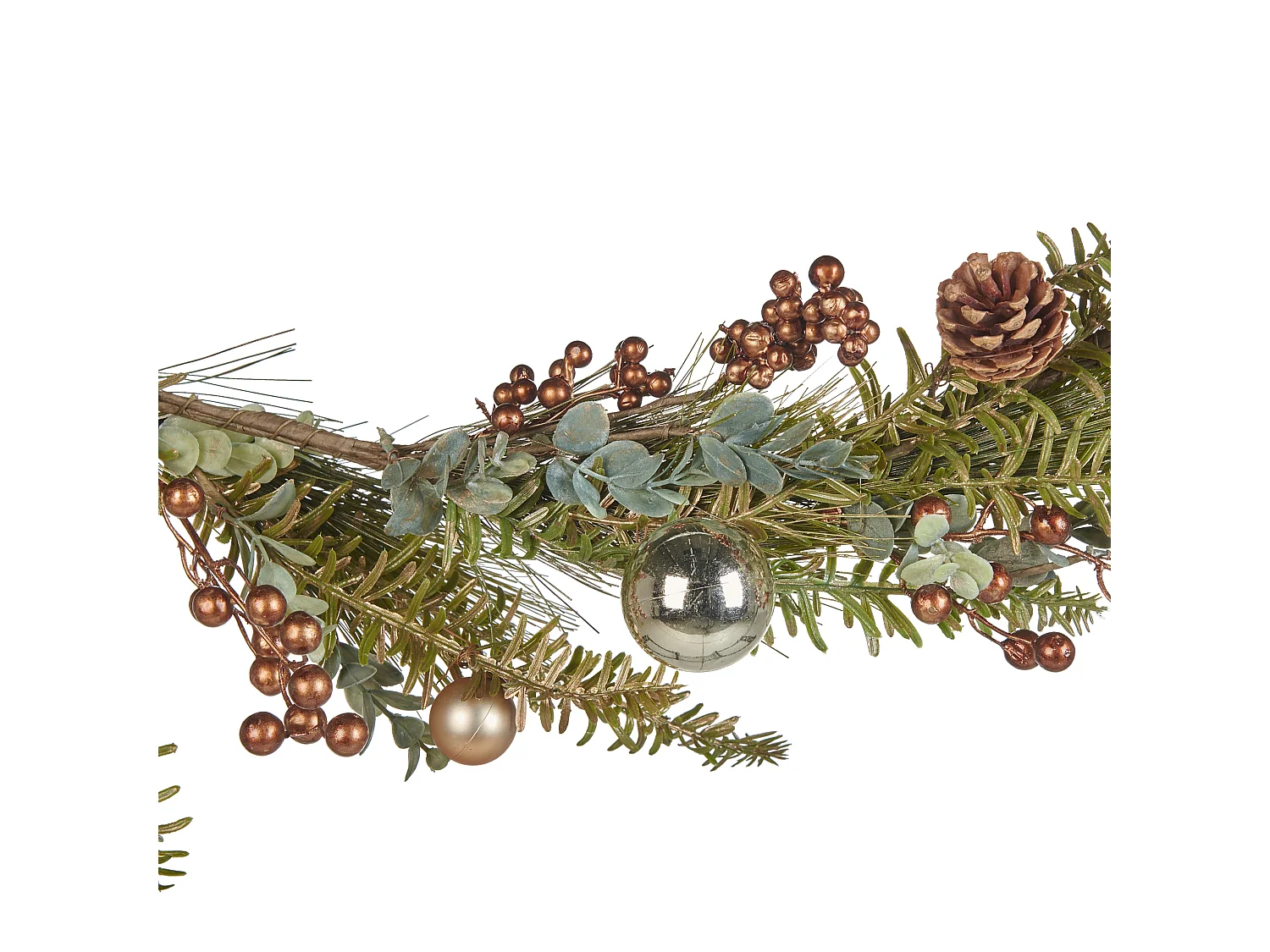 Weihnachtsgirlande grün / kupfer 150 cm ROTA