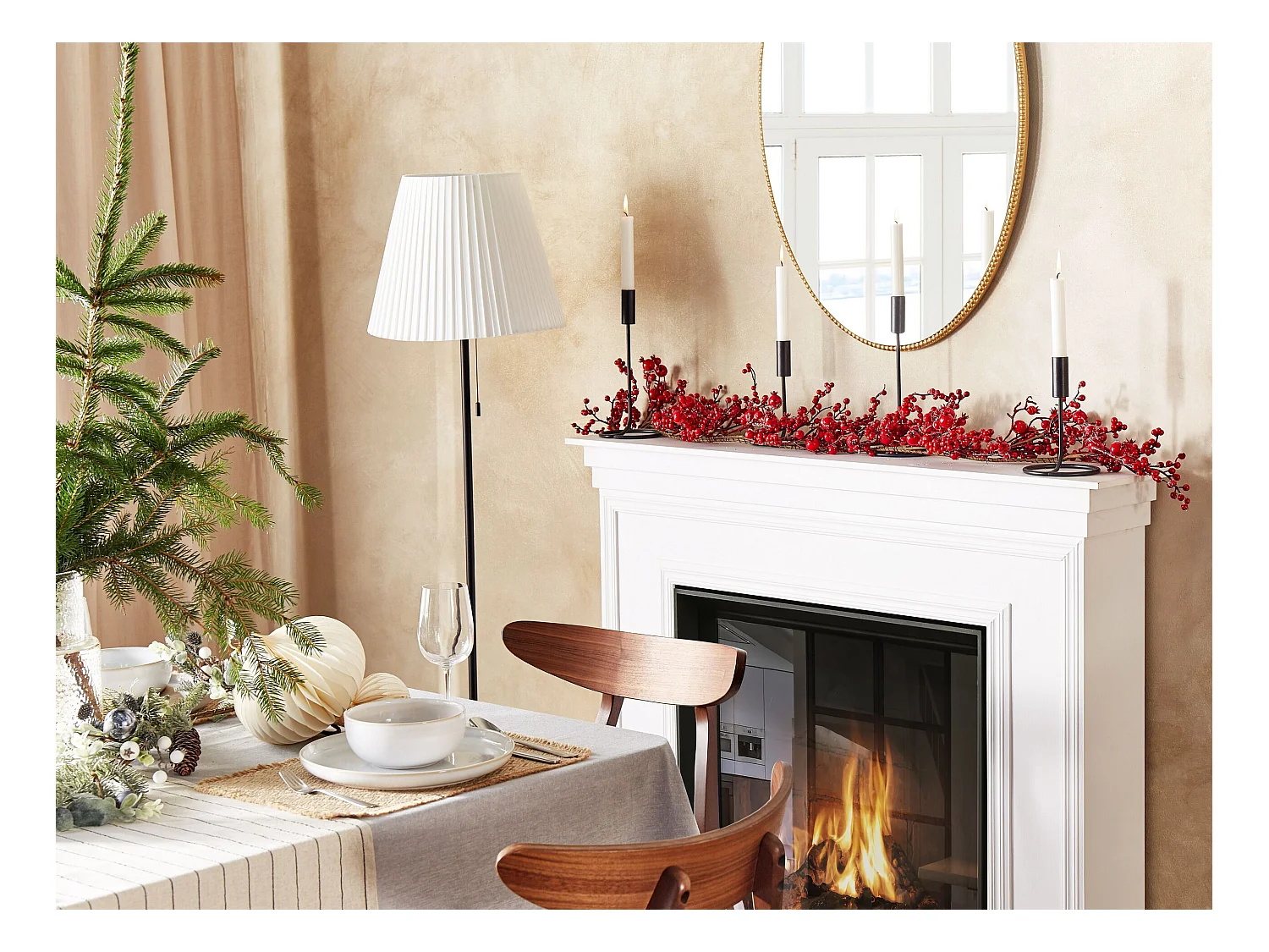 Świąteczna girlanda 150 cm czerwona TARIFA