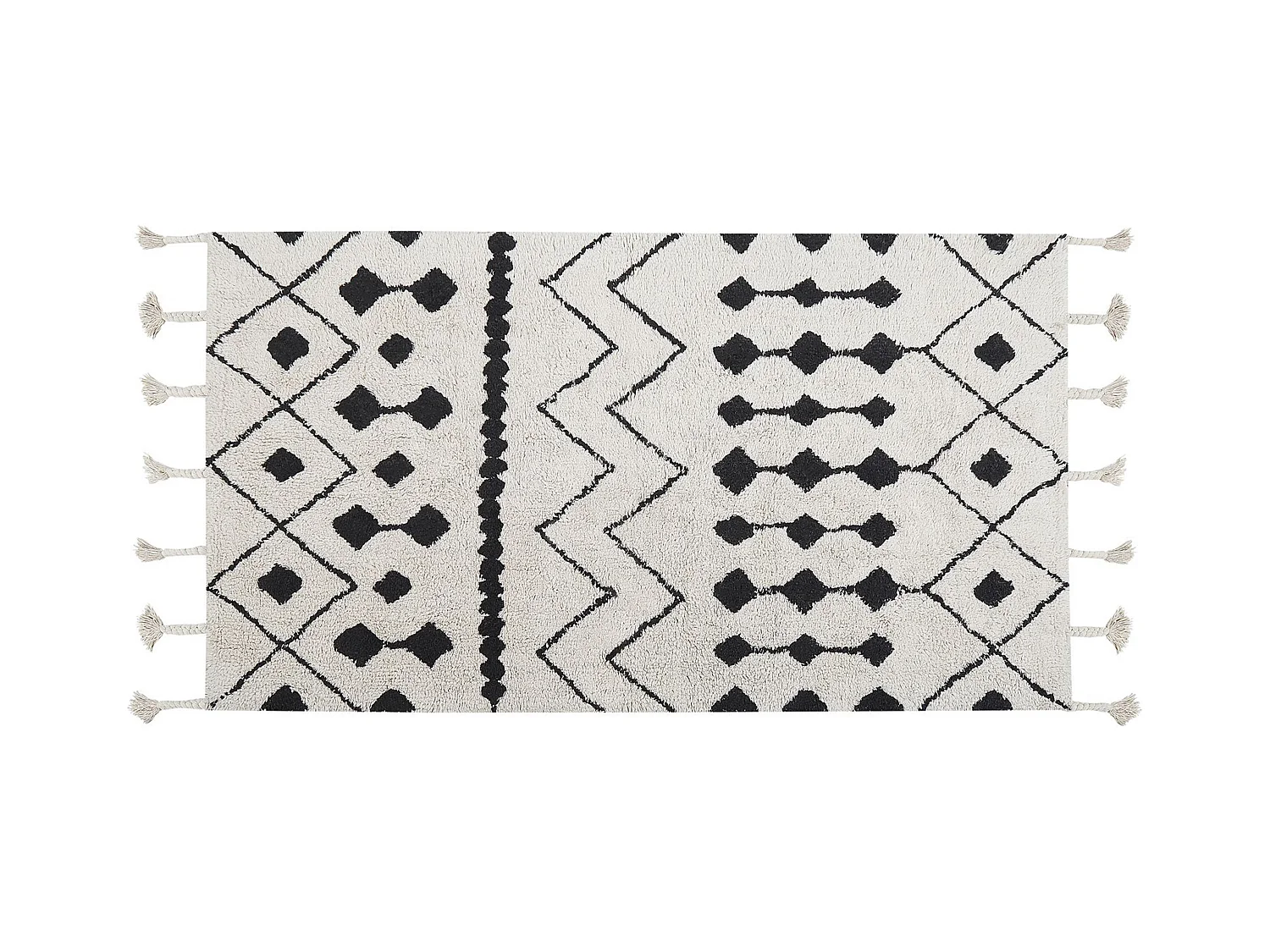 Tapis KHEMISSET Blanc cassé 80 x 150 cm Coton