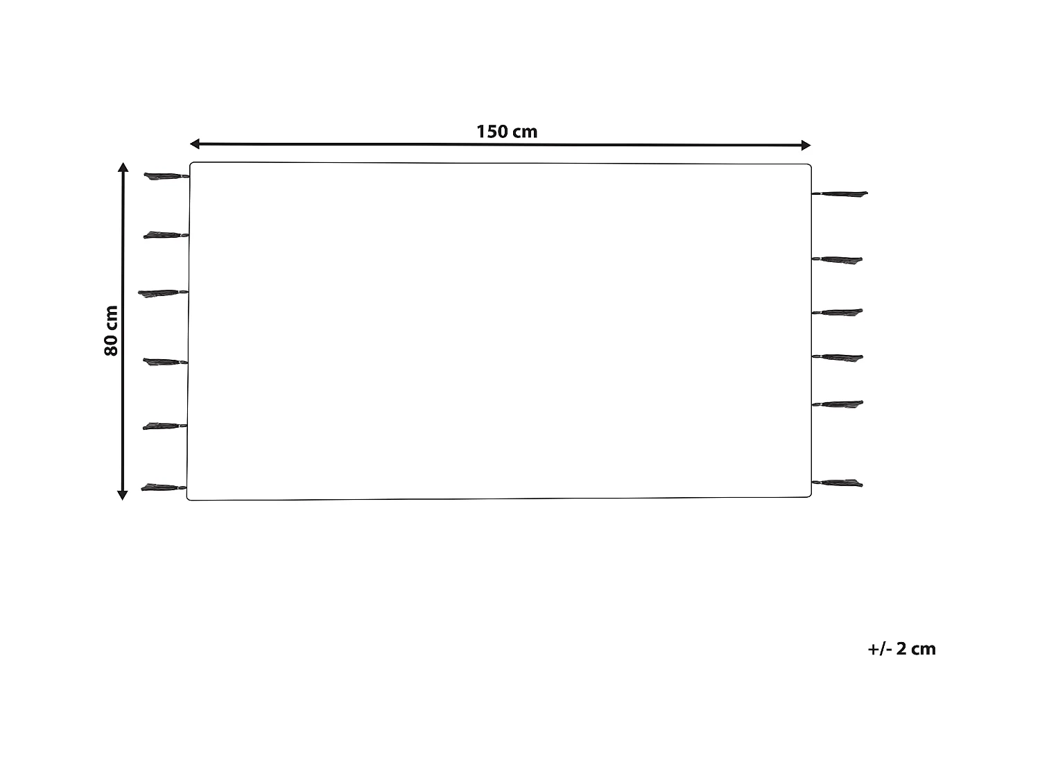 Tapis KHEMISSET Blanc cassé 80 x 150 cm Coton