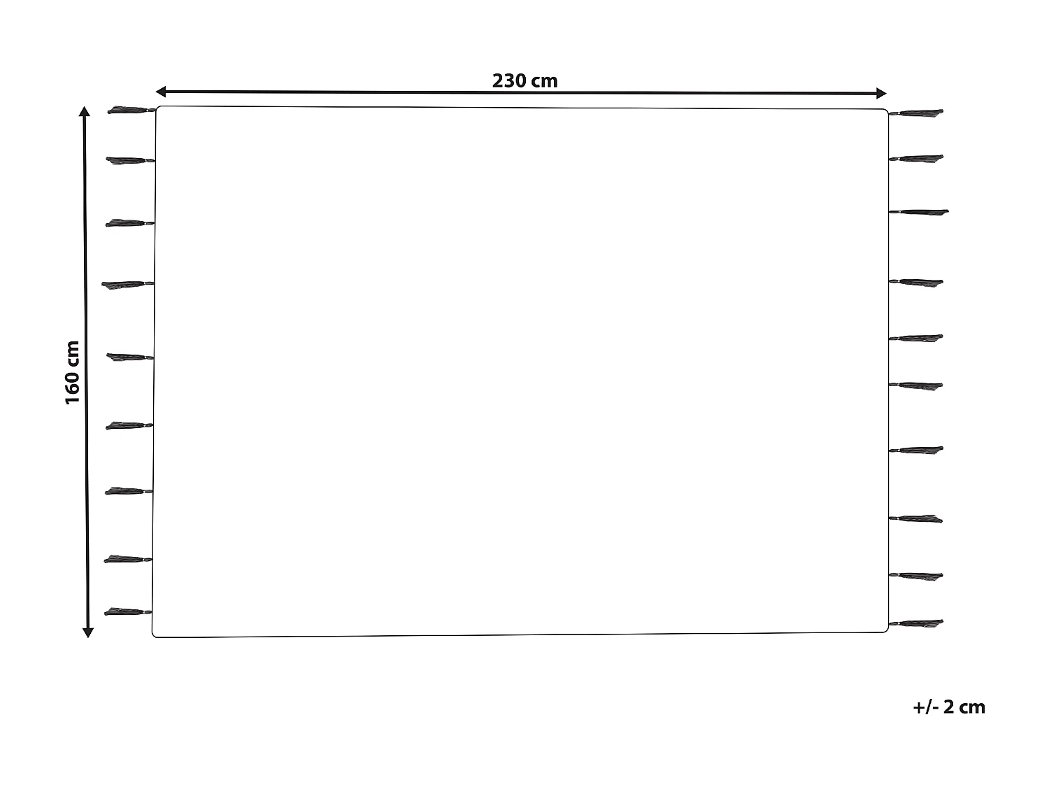 Tappeto cotone bianco sporco e nero 160 x 230 cm KHEMISSET