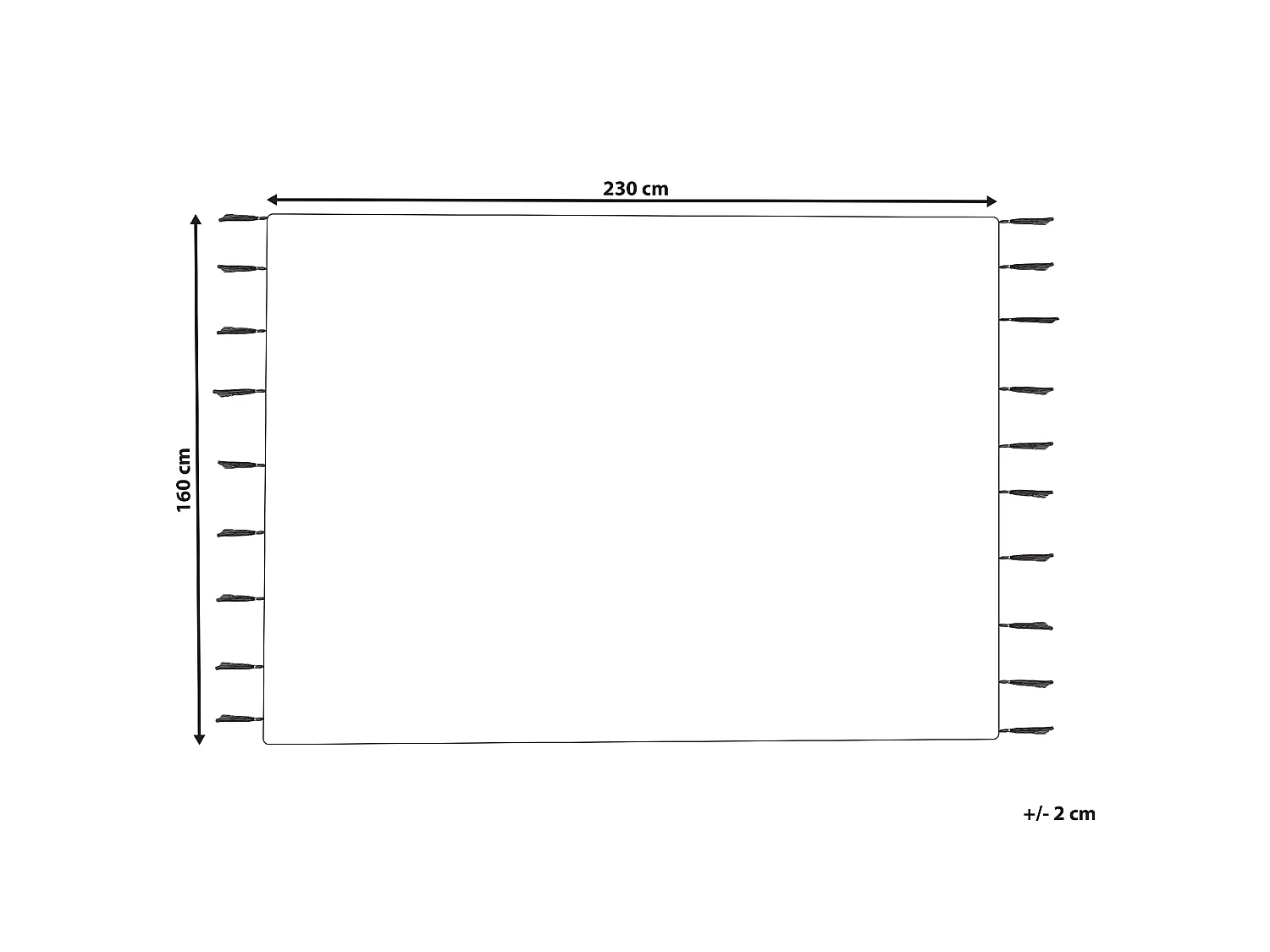 Tapis en coton blanc et noir 160 x 230 cm KHEMISSET