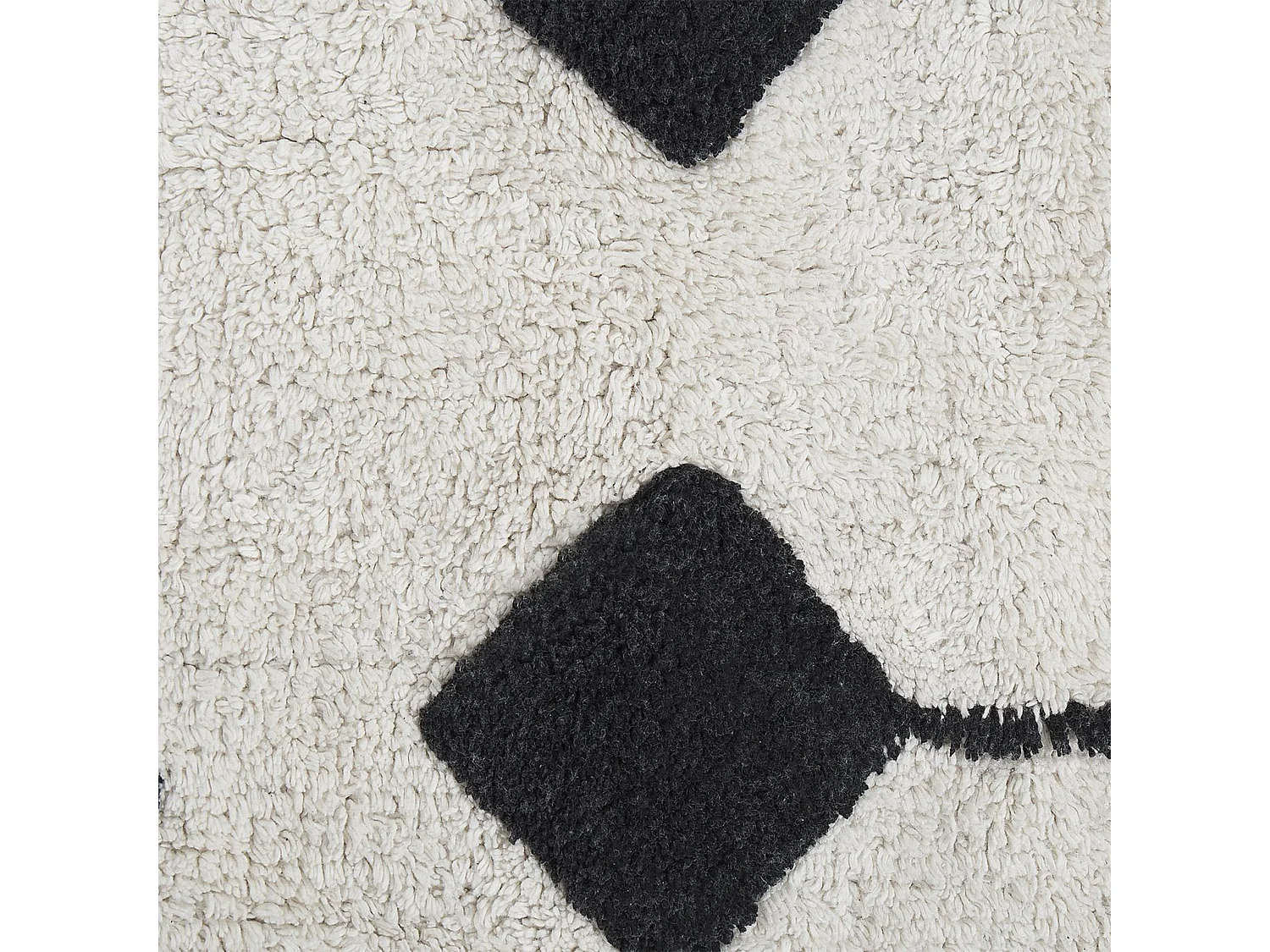 Tapis en coton blanc et noir 160 x 230 cm KHEMISSET