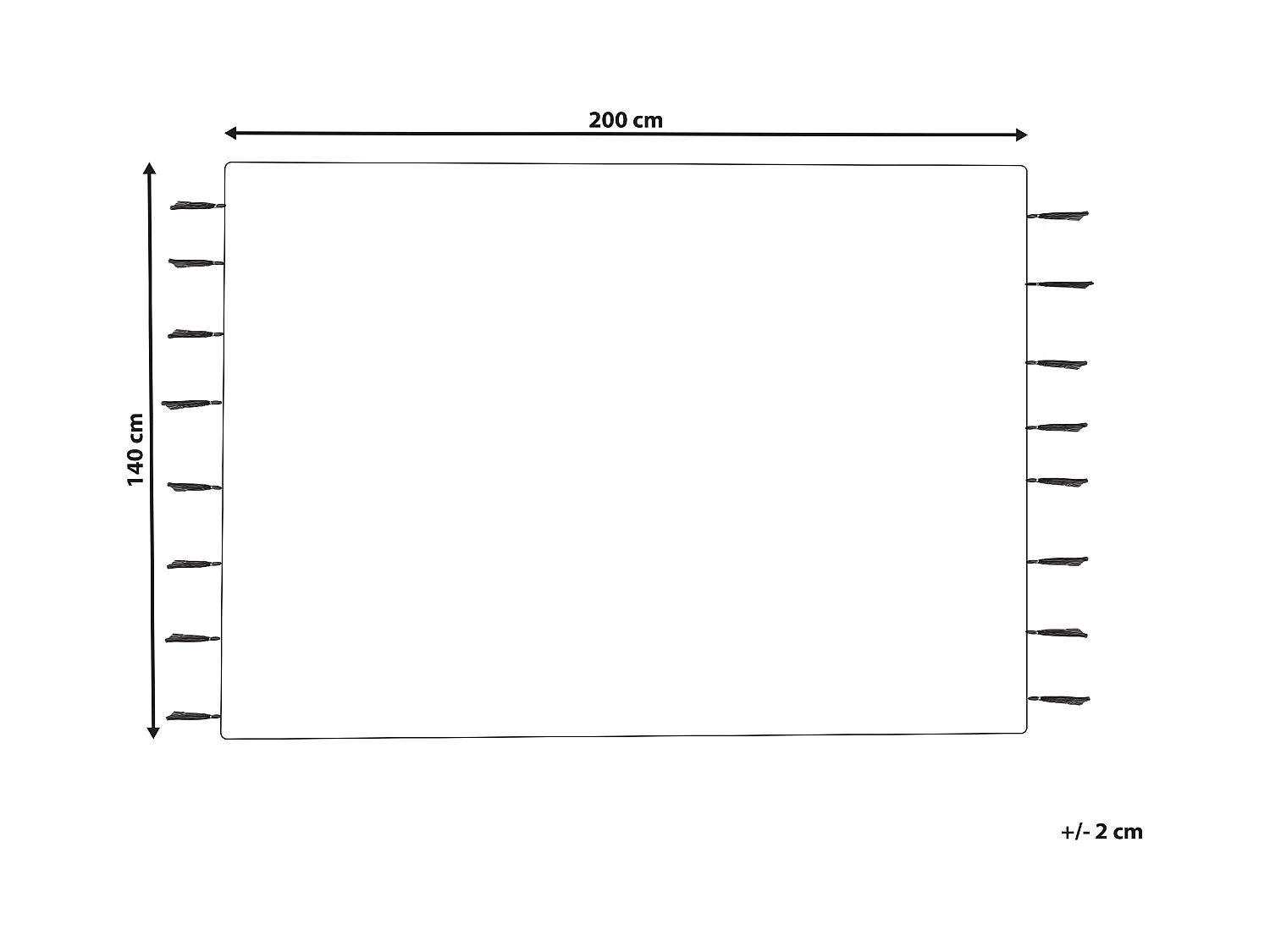 Tapis KHEMISSET Blanc cassé 140 x 200 cm Coton