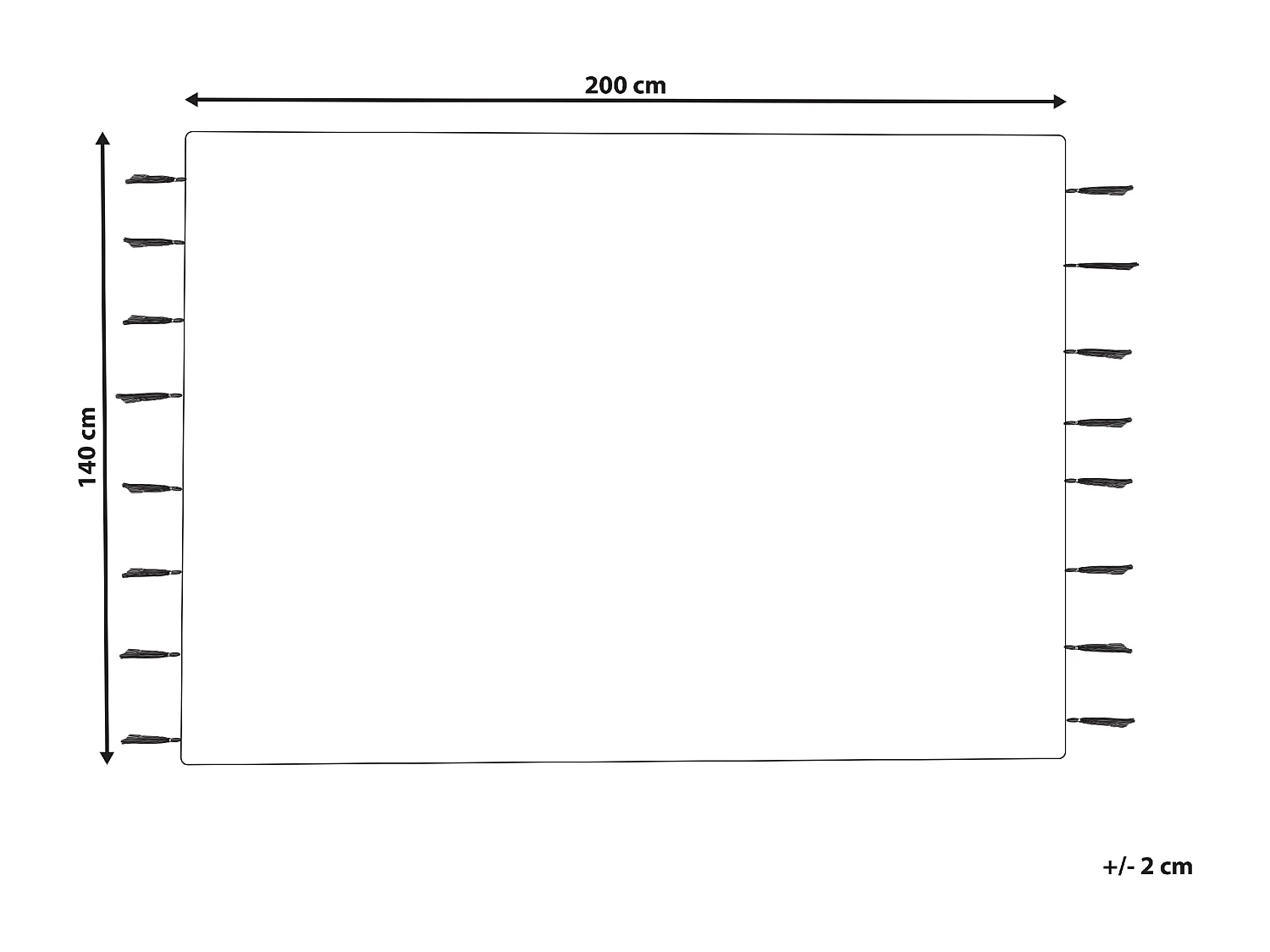 Teppich Baumwolle weiss / schwarz 140 x 200 cm geometrisches Muster Kurzflor KHEMISSET