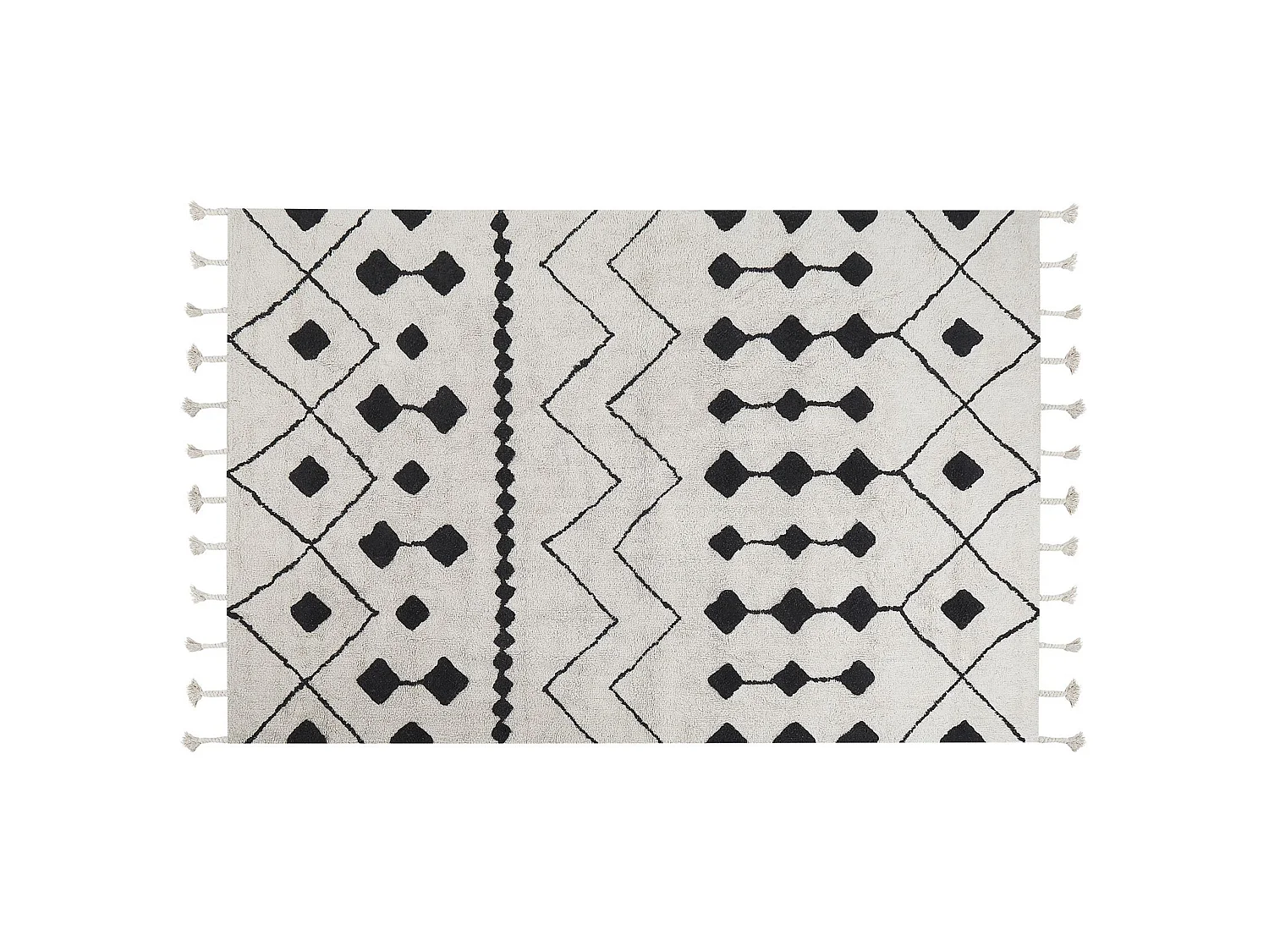 Rug KHEMISSET Off-White 140 x 200 cm Cotton