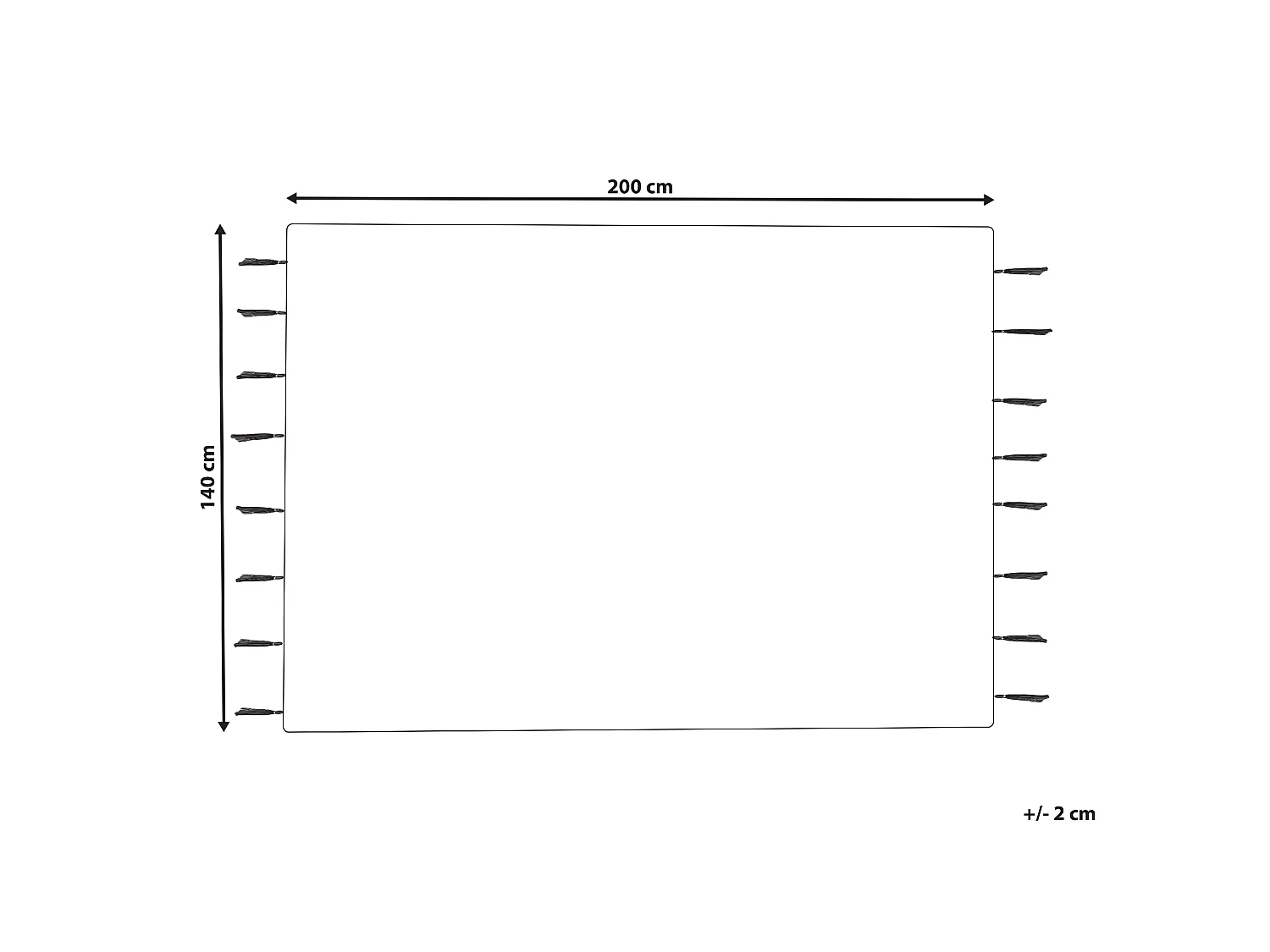 Rug KHEMISSET Off-White 140 x 200 cm Cotton