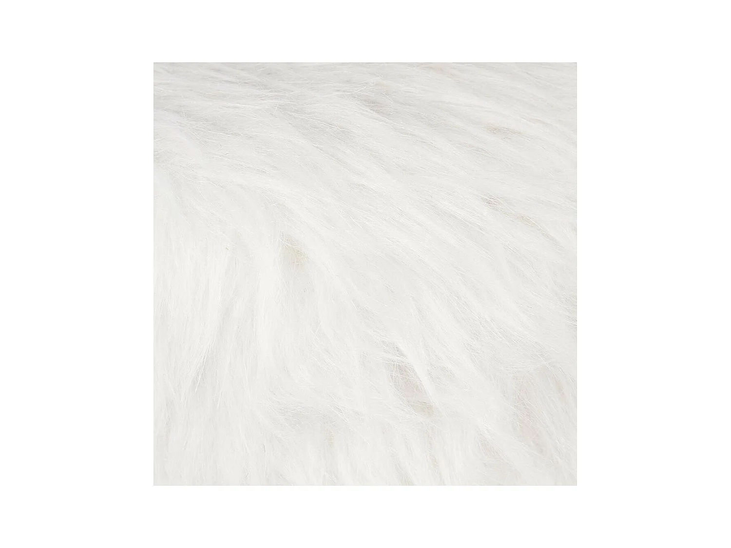 Taburete peludo Madera blanco 30x30x45