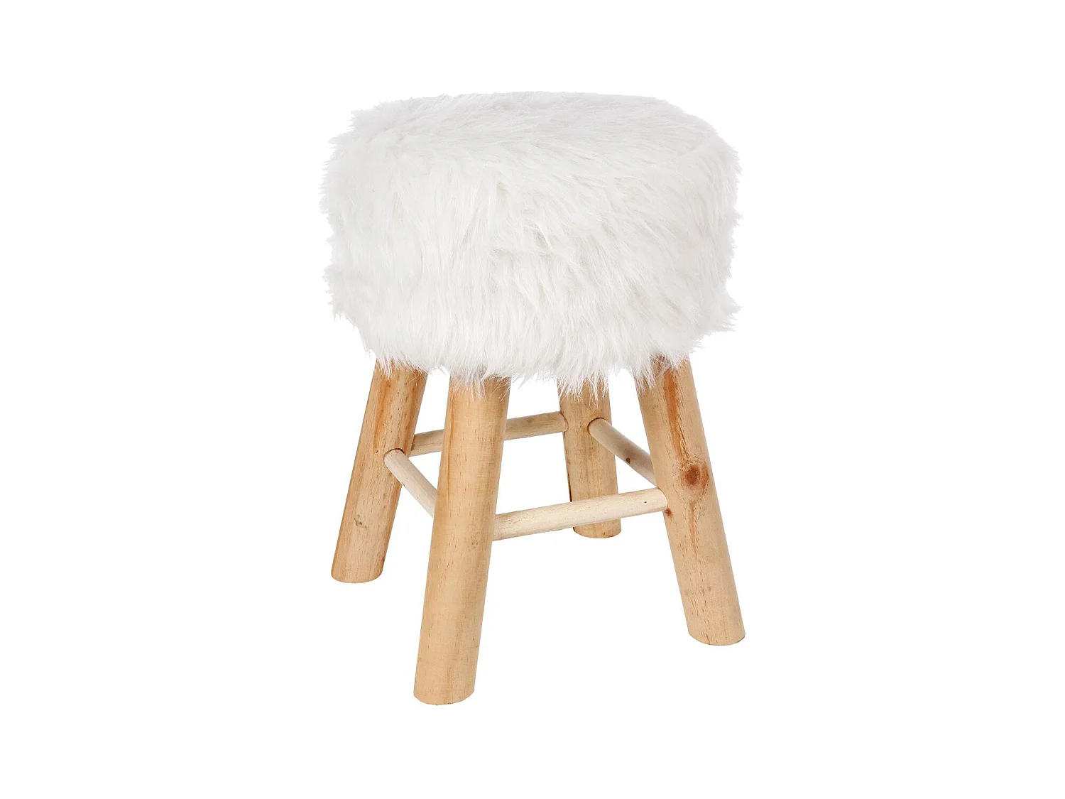 Taburete con asiento de piel sintética Ø 29,5 x  41,5 cm