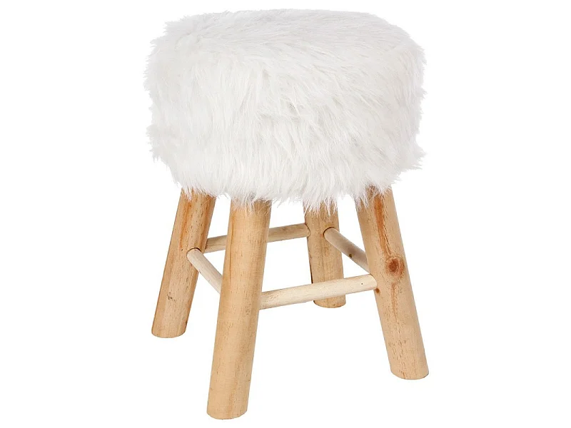 Hocker Holz weiß 30x30x45cm