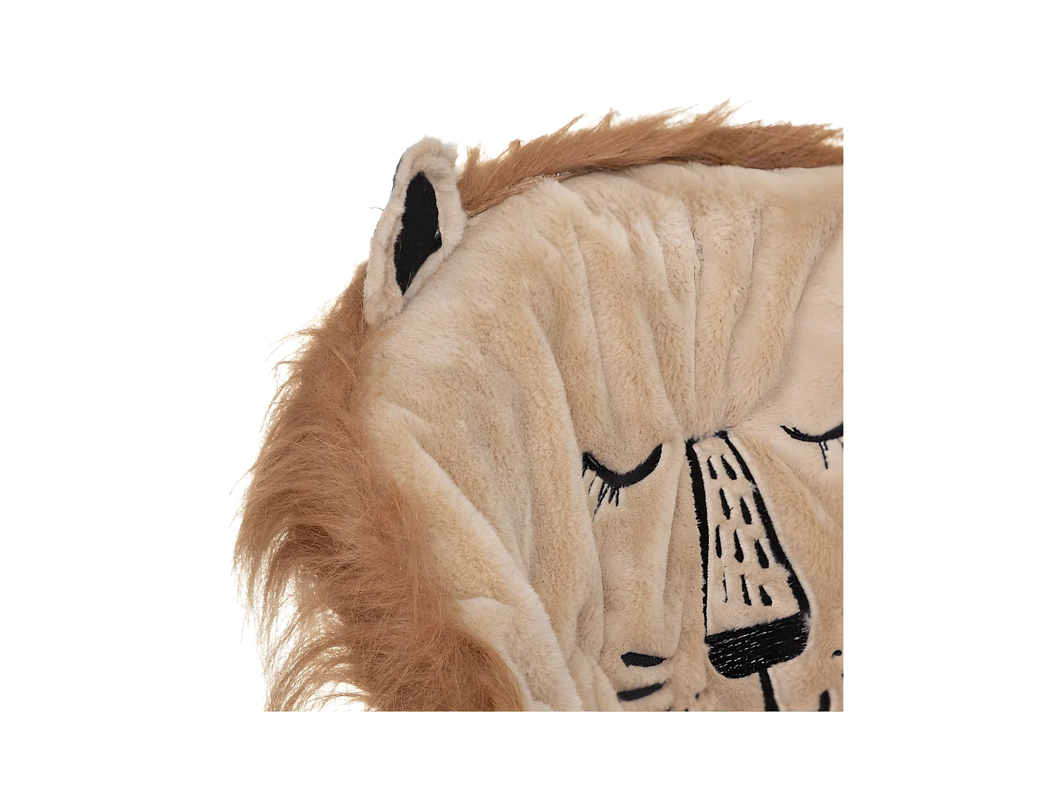 Fauteuil Lion pour Enfant en tissu marron et beige