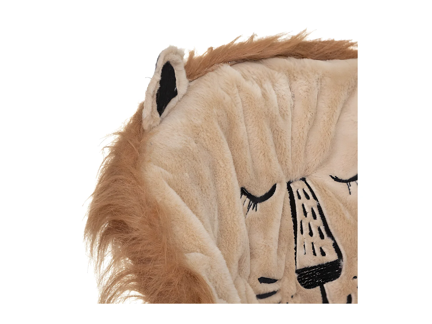 Fauteuil Lion pour Enfant en tissu marron et beige