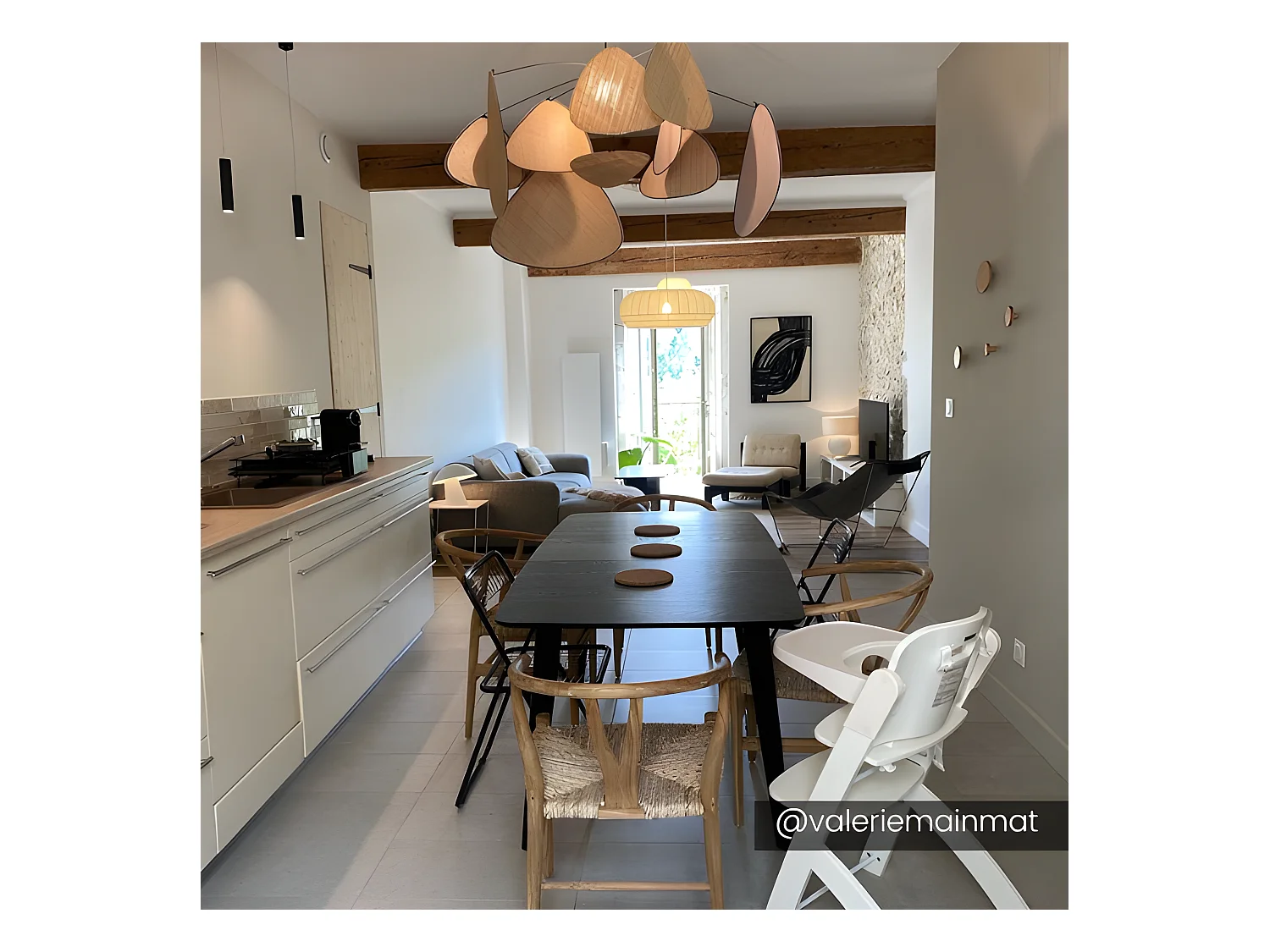 Stuhl 2er-Set - Teakholz & Strohgeflecht - Naturfarben - POGIANA